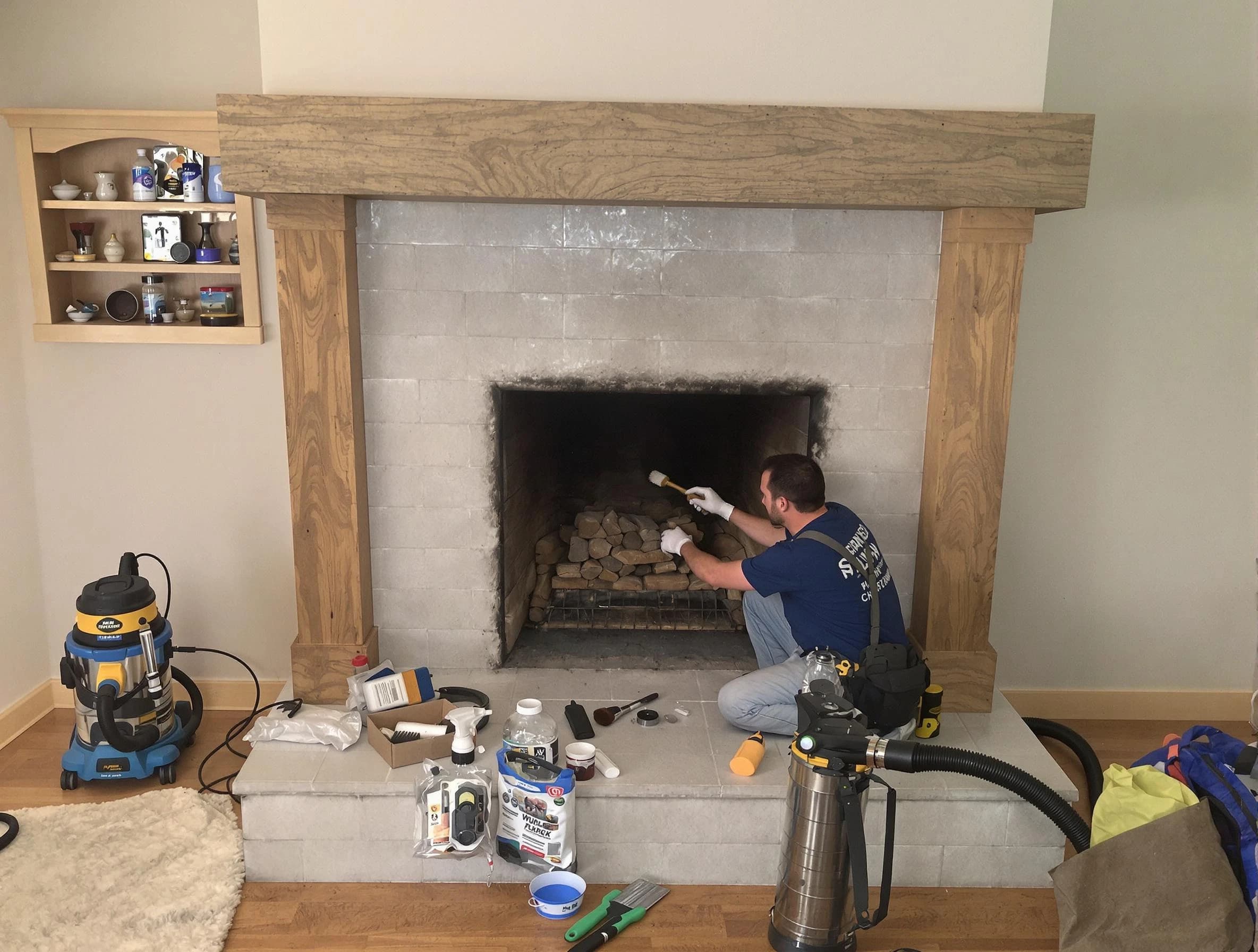 Detailed creosote removal process by Nashville Chimney Sweep in Nashville, TN