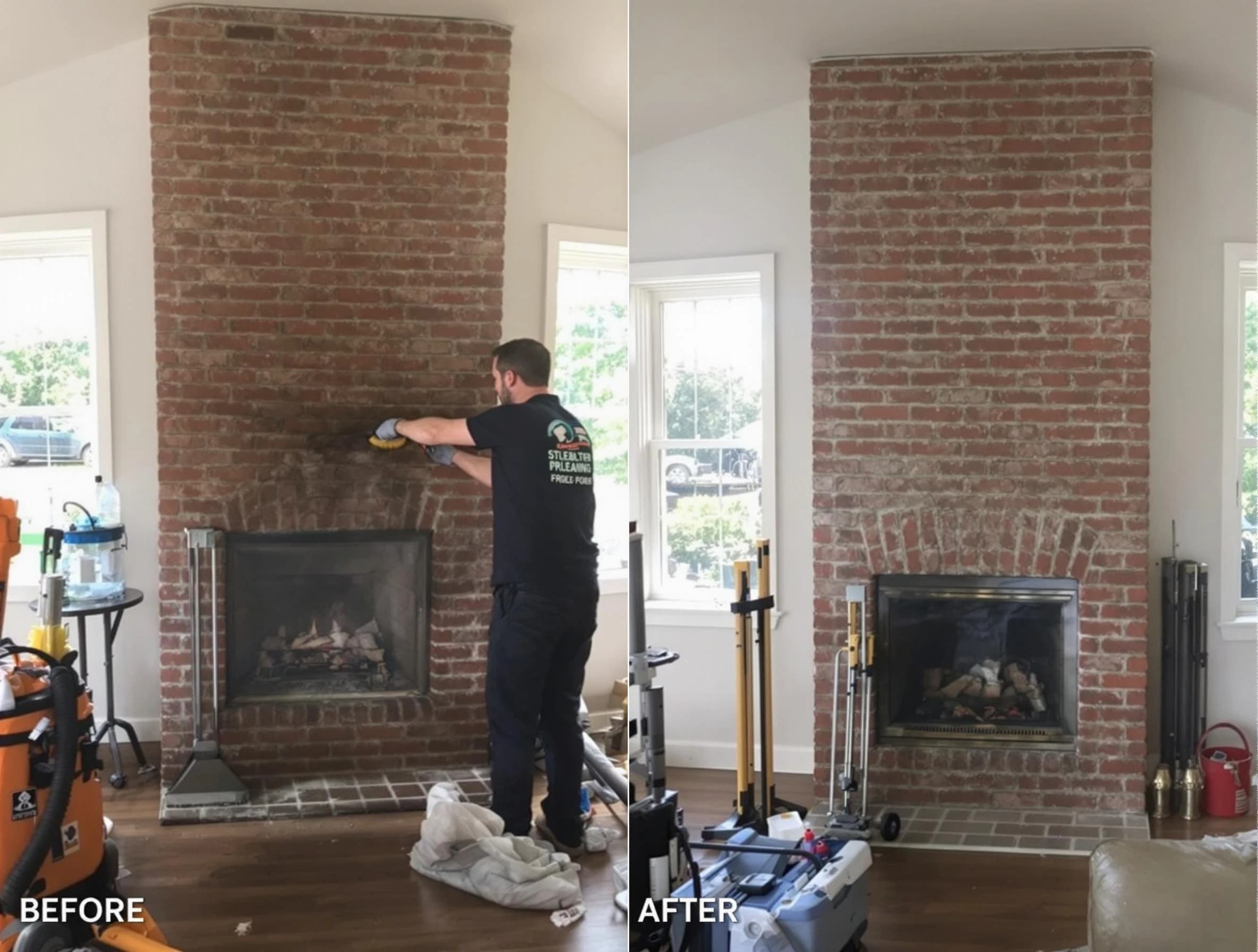 Finished chimney sweeping service by Nashville Chimney Sweep in Nashville, TN