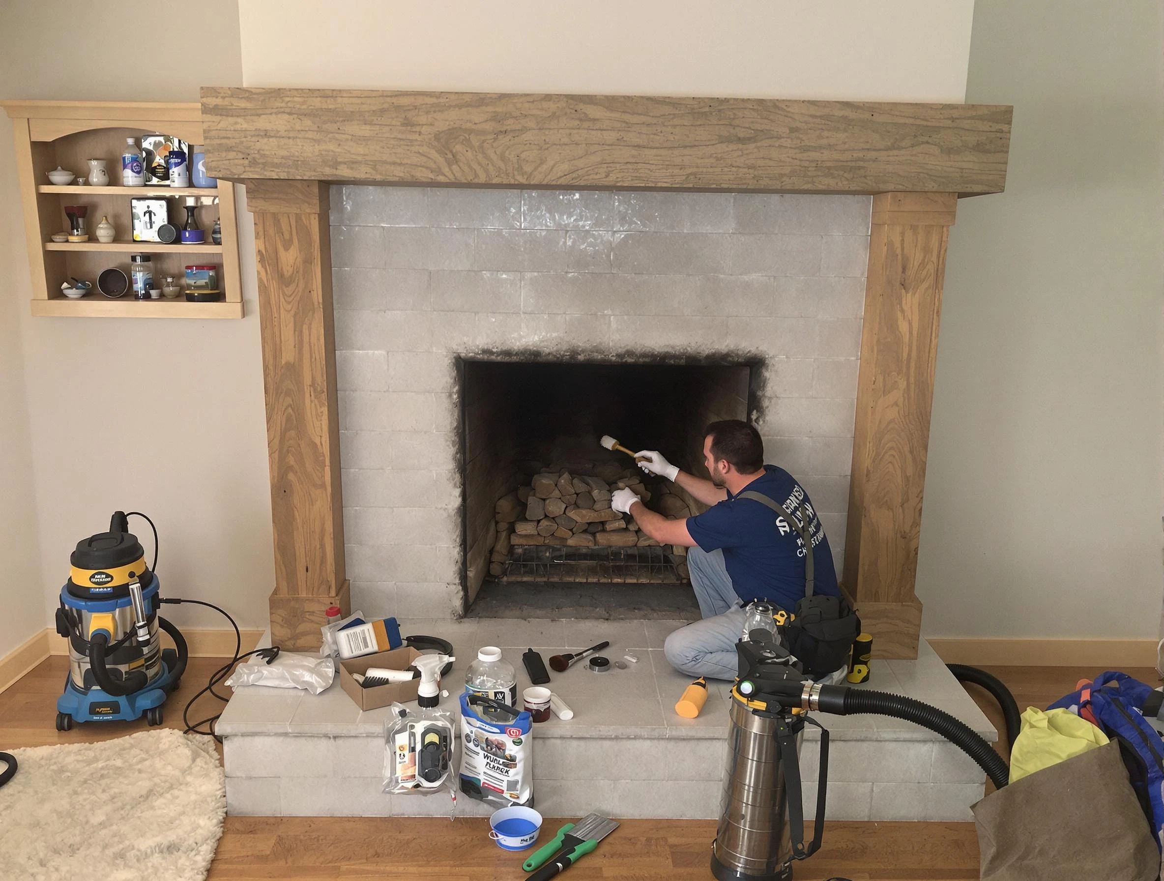Detailed creosote removal process by Nashville Chimney Sweep in Nashville, TN