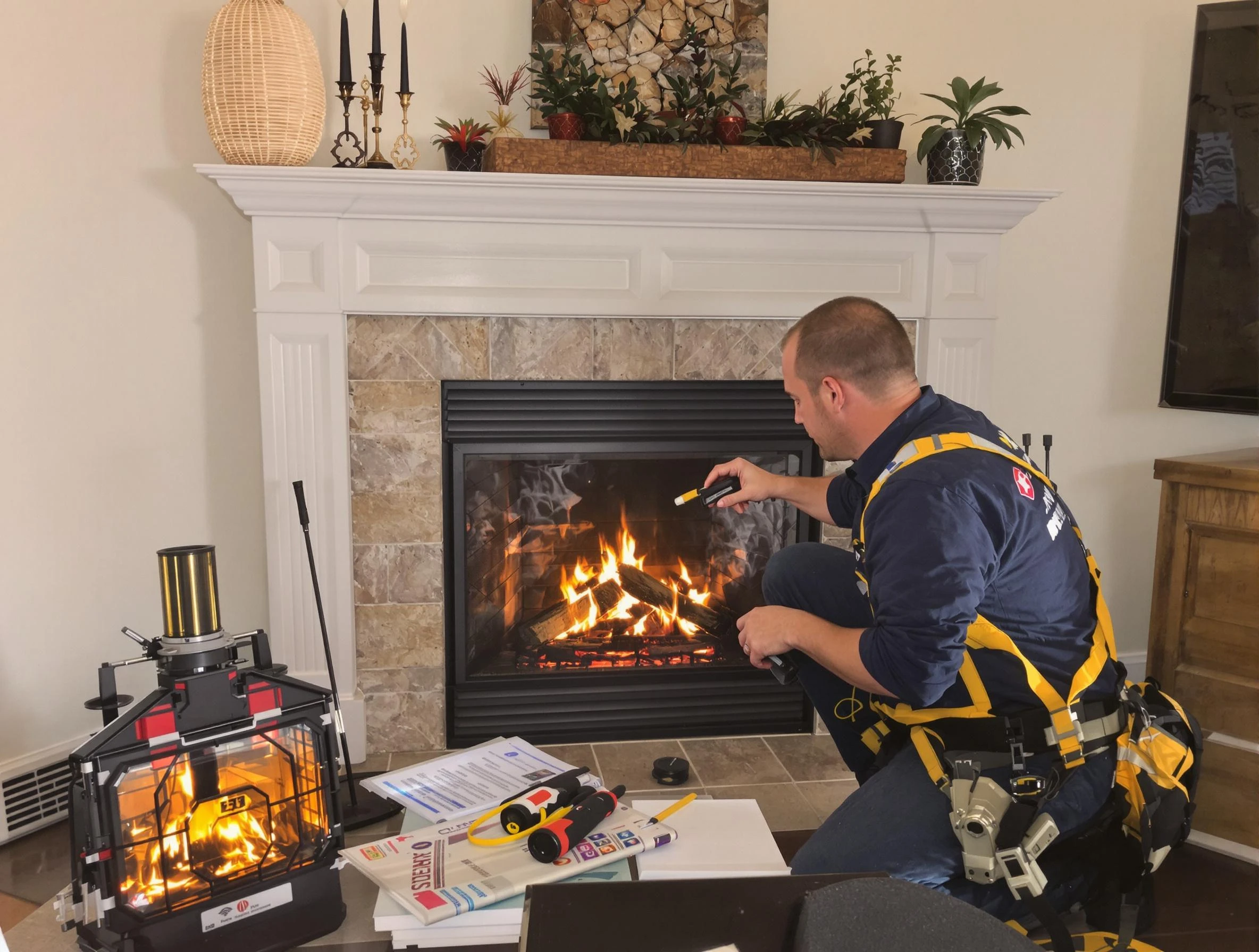 Safety-focused fireplace inspection by Nashville Chimney Sweep in Nashville, TN